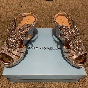 Antonio Melani rhinestone wedge heels